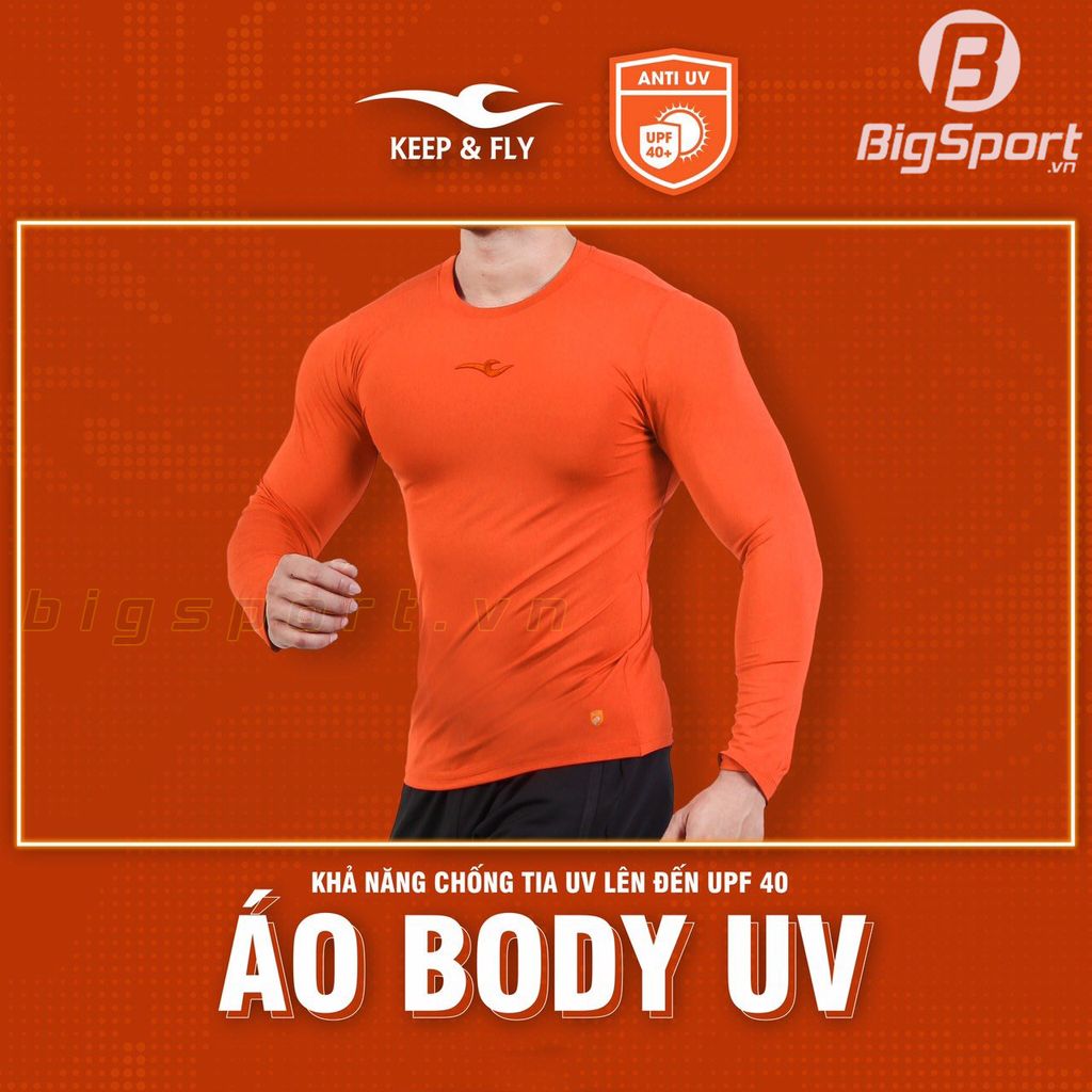 Áo body Keep Fly UV chính hãng màu cam