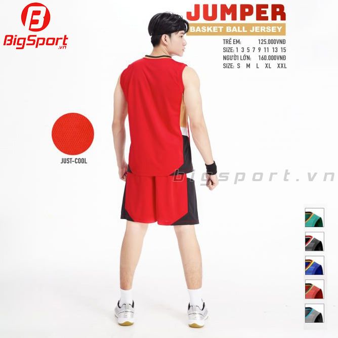 Bộ quần áo bóng rổ Jusplay Jumper màu đỏ