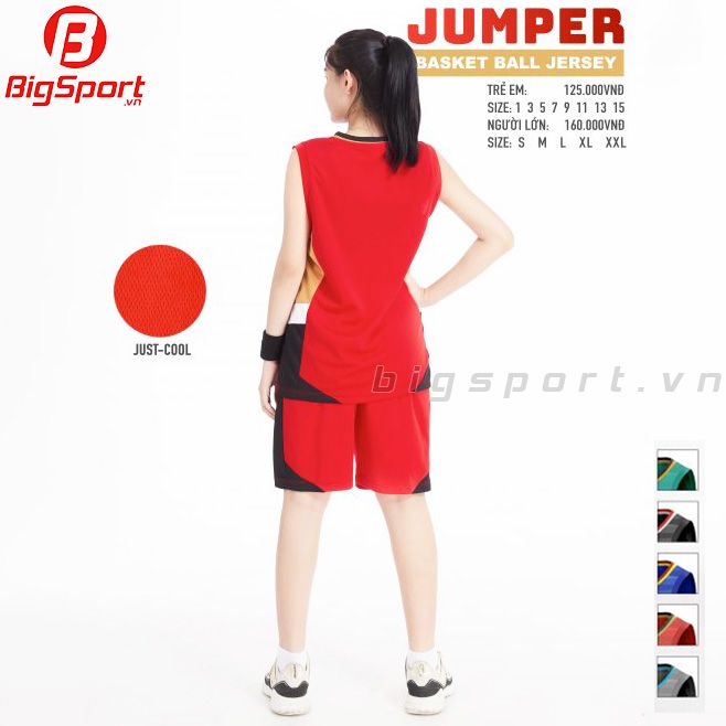 Bộ quần áo bóng rổ Jusplay Jumper màu đỏ