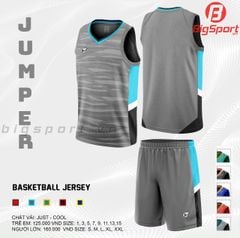 Bộ quần áo bóng rổ Jusplay Jumper màu xám