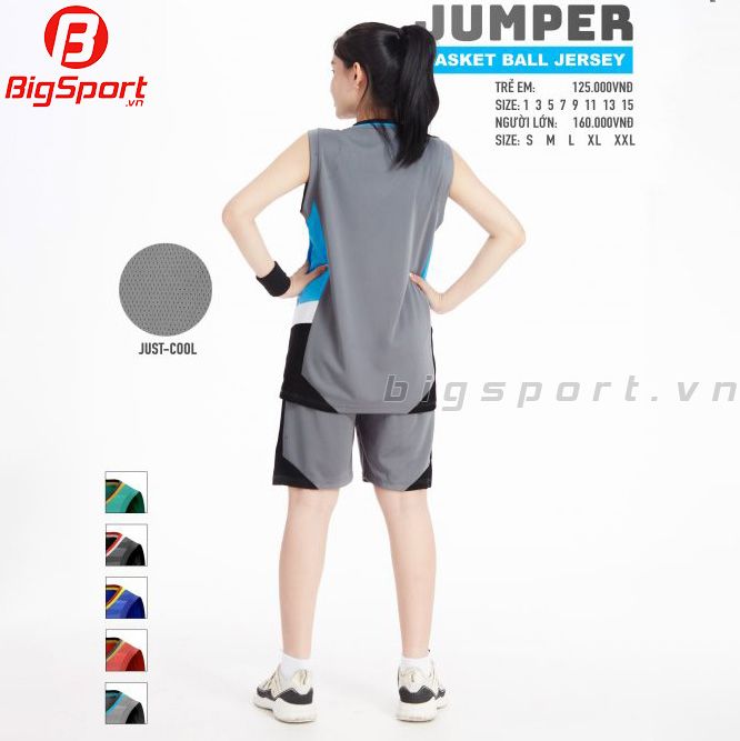 Bộ quần áo bóng rổ Jusplay Jumper màu xám