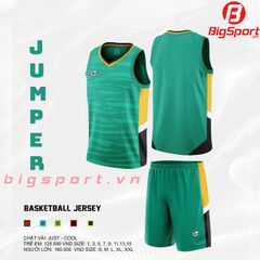 Bộ quần áo bóng rổ Jusplay Jumper màu xanh lá