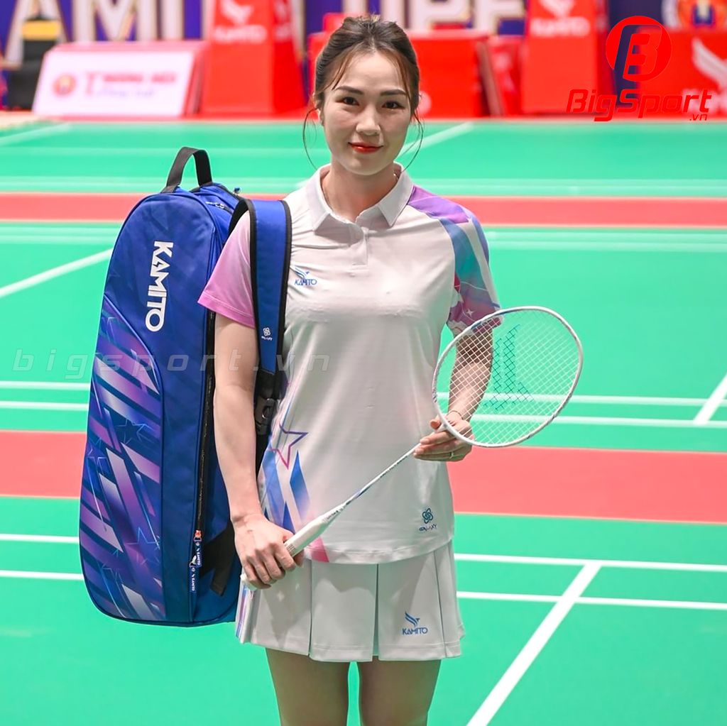 Áo cầu lông nữ cổ trụ Kamito Galaxy 3