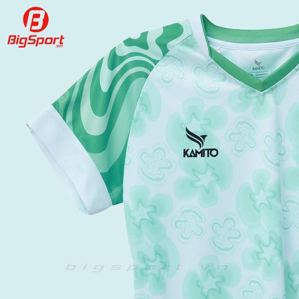 Áo cầu lông nữ Kamito VTT GoWo màu xanh ngọc