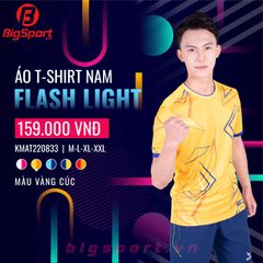 Áo cầu lông nam Kamito Flash Light chính hãng màu vàng