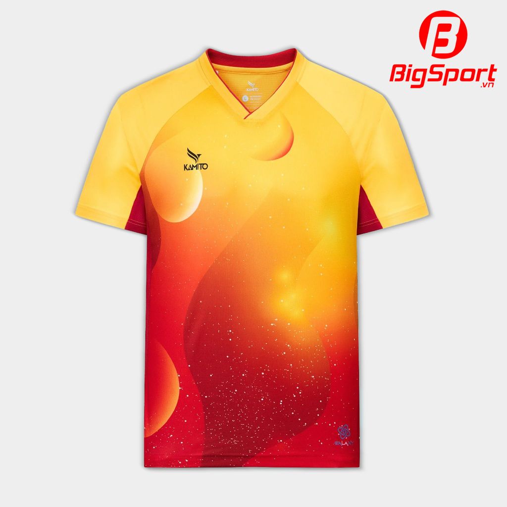 Áo cầu lông nam cổ tim Kamito Galaxy 3