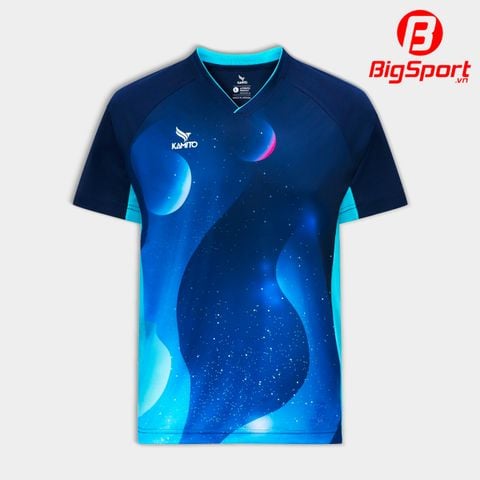 Áo cầu lông nam cổ tim Kamito Galaxy 3