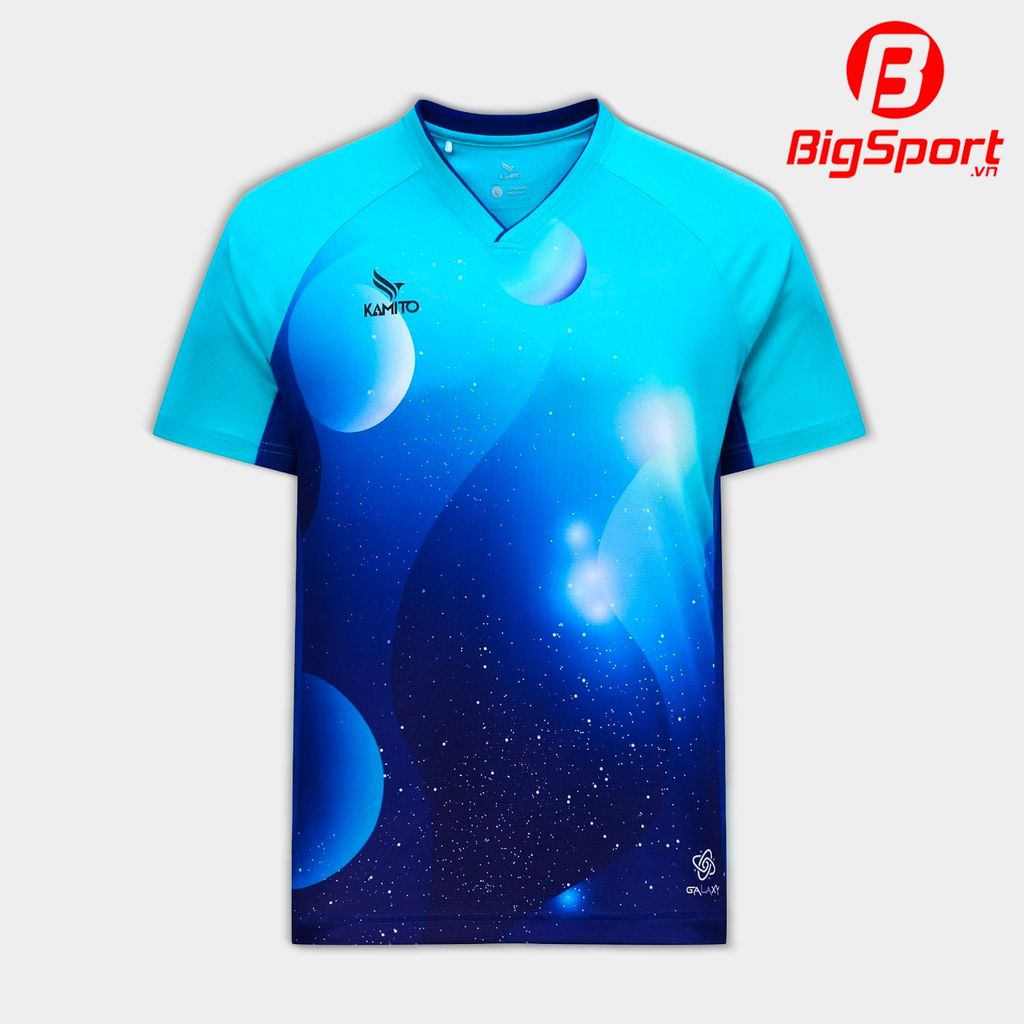 Áo cầu lông nam cổ tim Kamito Galaxy 3