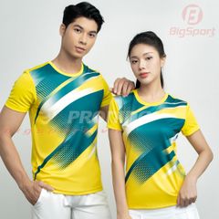 Áo cầu lông nam Proning MC9103 màu vàng phối xanh lục