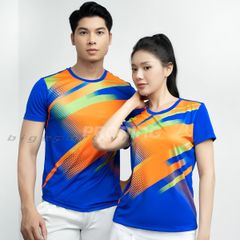 Áo cầu lông nam Proning MC9103 màu xanh bích phối cam