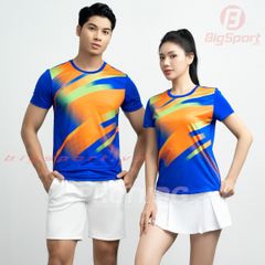 Áo cầu lông nam Proning MC9103 màu xanh bích phối cam