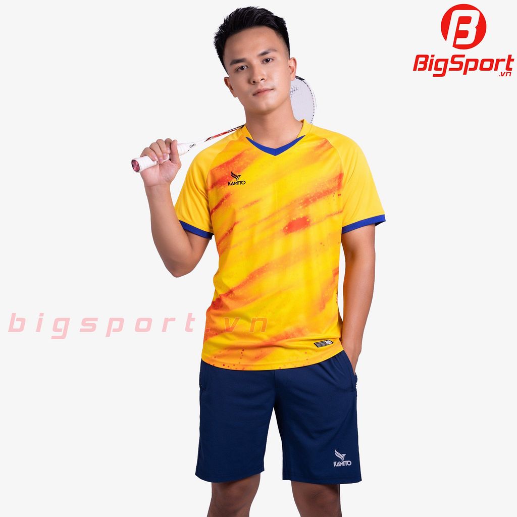 Áo cầu lông nam Kamito T-Coba màu vàng chính hãng