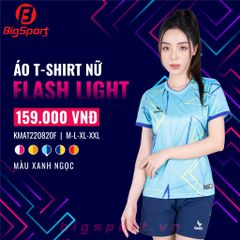 Áo cầu lông nữ Kamito Flash Light chính hãng xanh ngọc