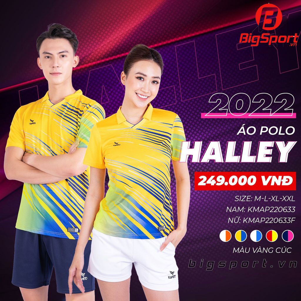 Áo cầu lông nữ Kamito Halley chính hãng màu vang