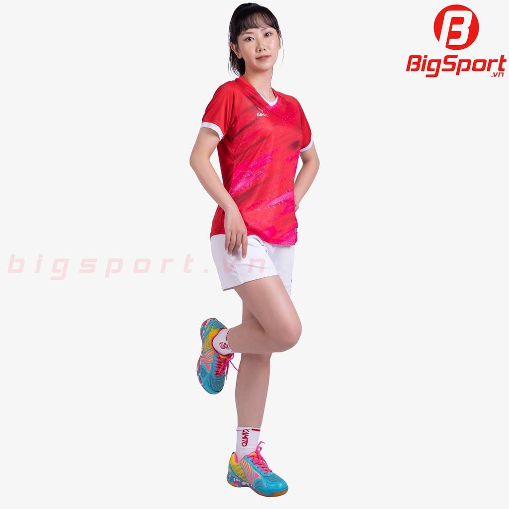 Áo cầu lông nữ Kamito T-Coba chính hãng màu đỏ