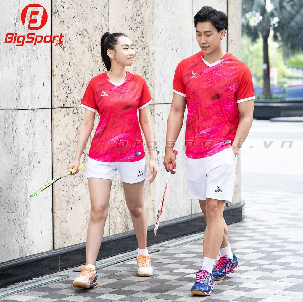Áo cầu lông nữ Kamito T-Coba chính hãng màu đỏ