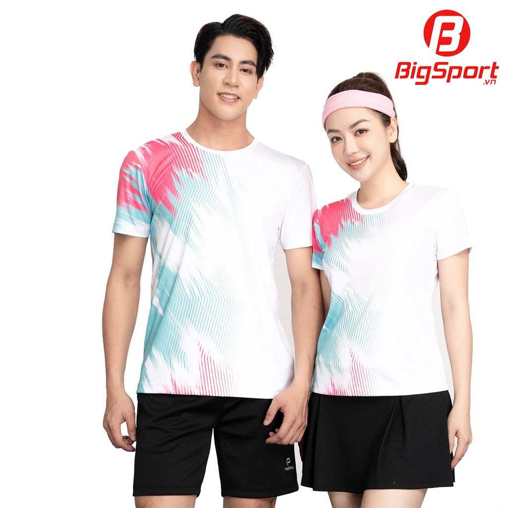 Áo cầu lông nữ Proning MC-3811 màu trắng phối xanh ngọc