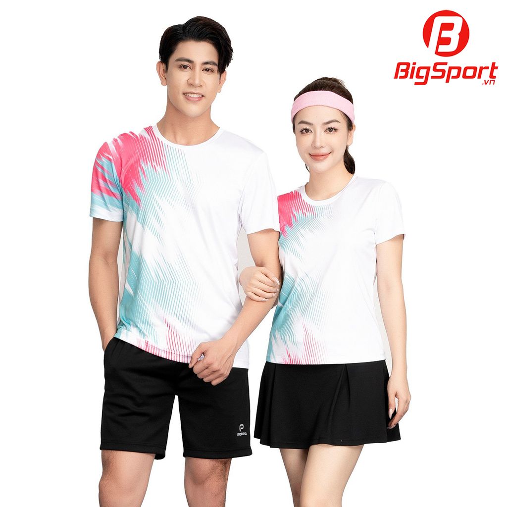 Áo cầu lông nữ Proning MC-3811 màu trắng phối xanh ngọc