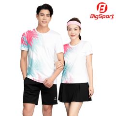 Áo cầu lông nữ Proning MC-3811 màu trắng phối xanh ngọc