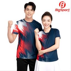 Áo cầu lông nữ Proning MC-3811 màu xanh navy phối đỏ