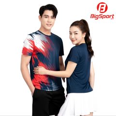 Áo cầu lông nữ Proning MC-3811 màu xanh navy phối đỏ