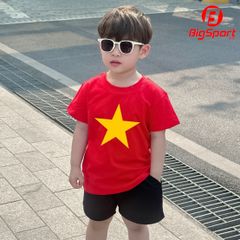 Áo đỏ sao vàng trẻ em thun lạnh