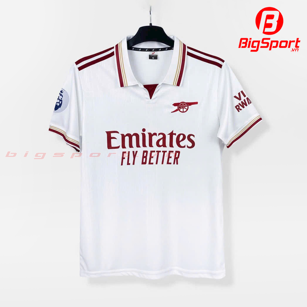 Áo đá bóng Arsenal sân khách mùa giải 2025-2026 màu trắng