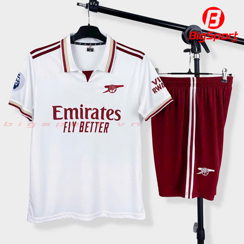 Áo đá bóng Arsenal sân khách mùa giải 2025-2026 màu trắng