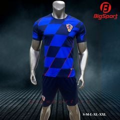 Áo đá bóng đội tuyển Croatia sân khách 2024 - 2025 màu xanh