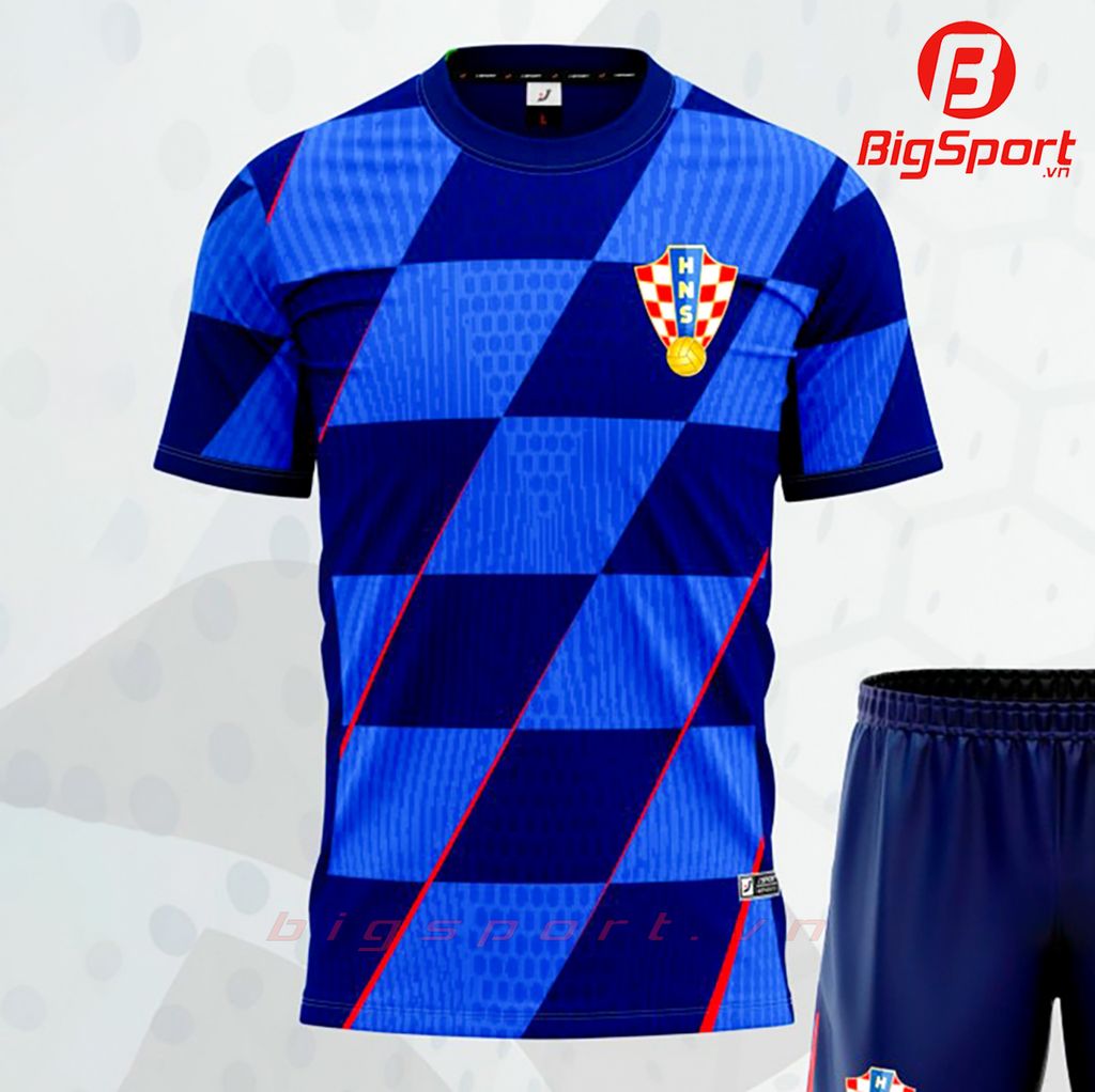 Áo đá bóng đội tuyển Croatia sân khách 2024 - 2025 màu xanh
