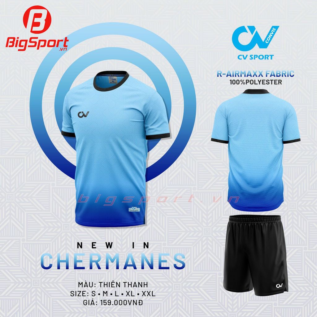 Áo đá bóng không logo CV Chermanes