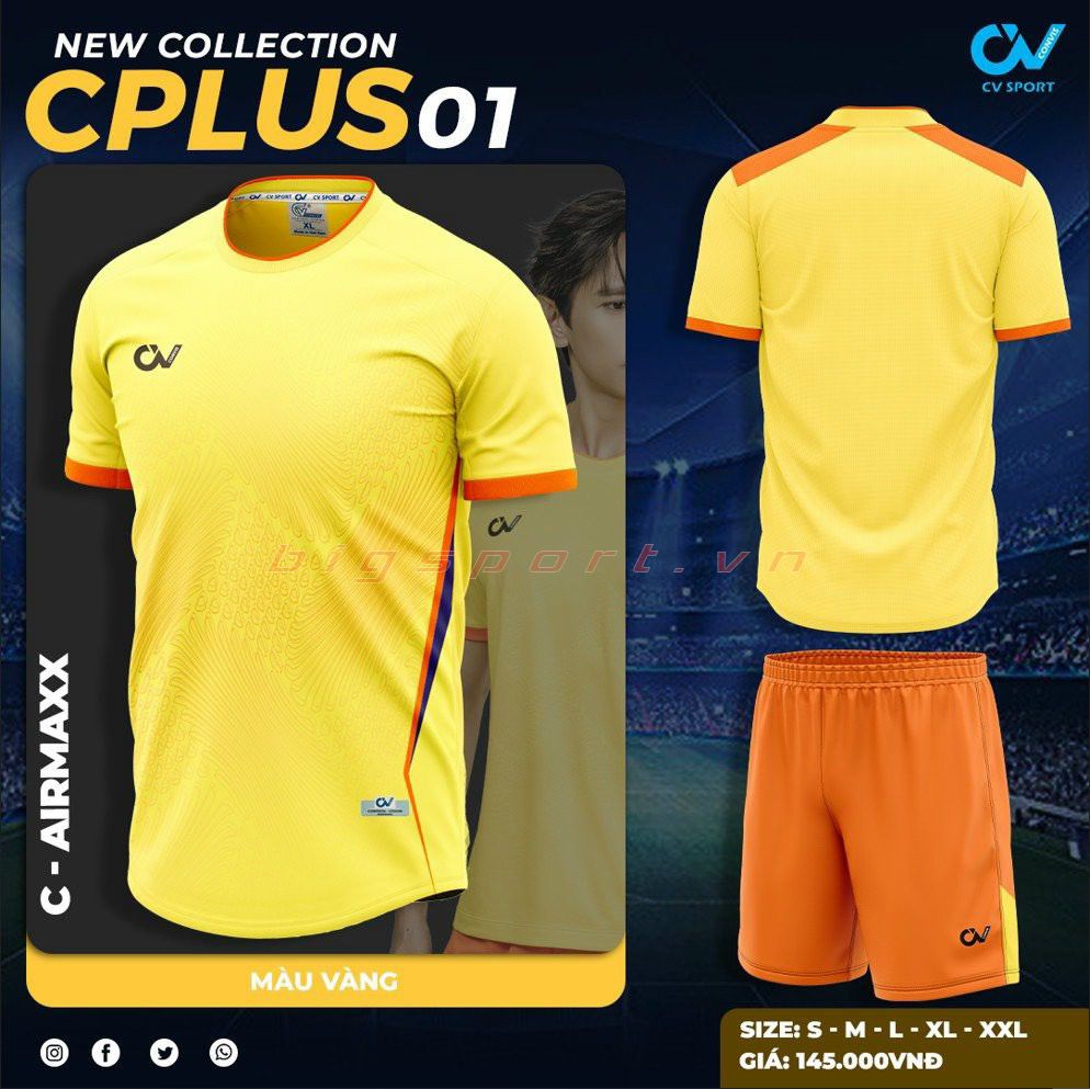 Áo đá bóng không logo CV Cplus 01