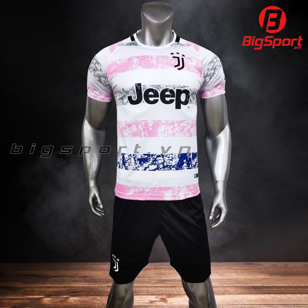 Áo bóng đá Juventus sân khách 2023 - 2024 màu trắng hồng