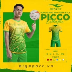 Áo đá bóng Keep Fly Picco màu xanh lá phối vàng chính hãng