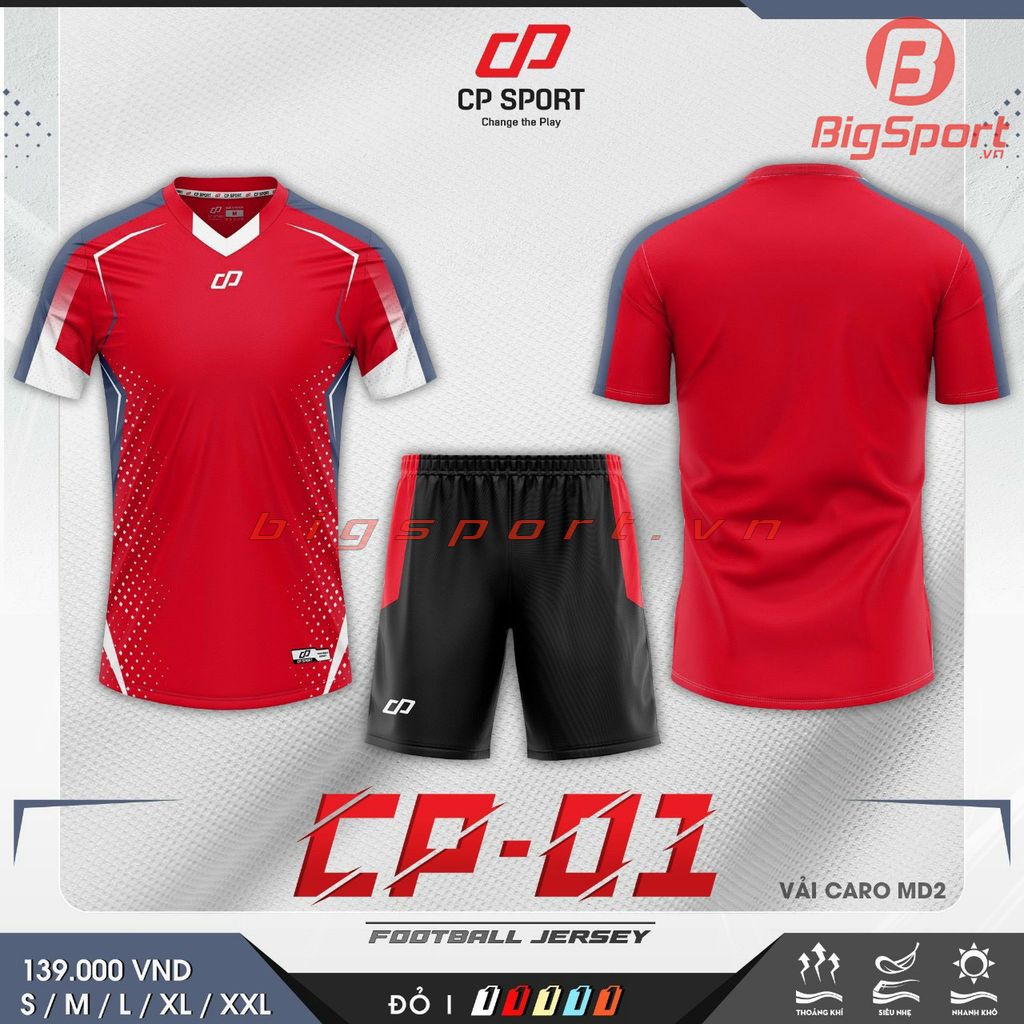 Áo đá bóng không logo CP 01