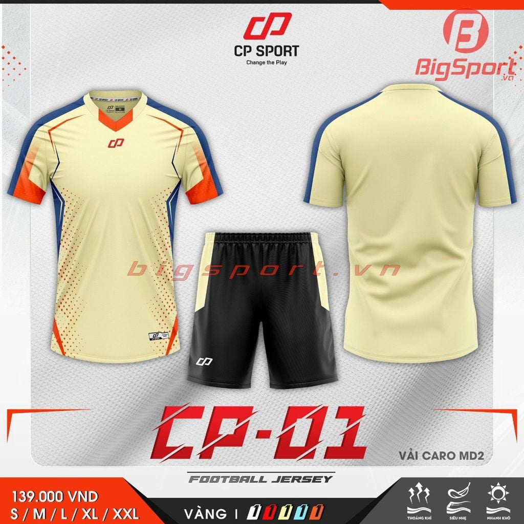 Áo đá bóng không logo CP 01