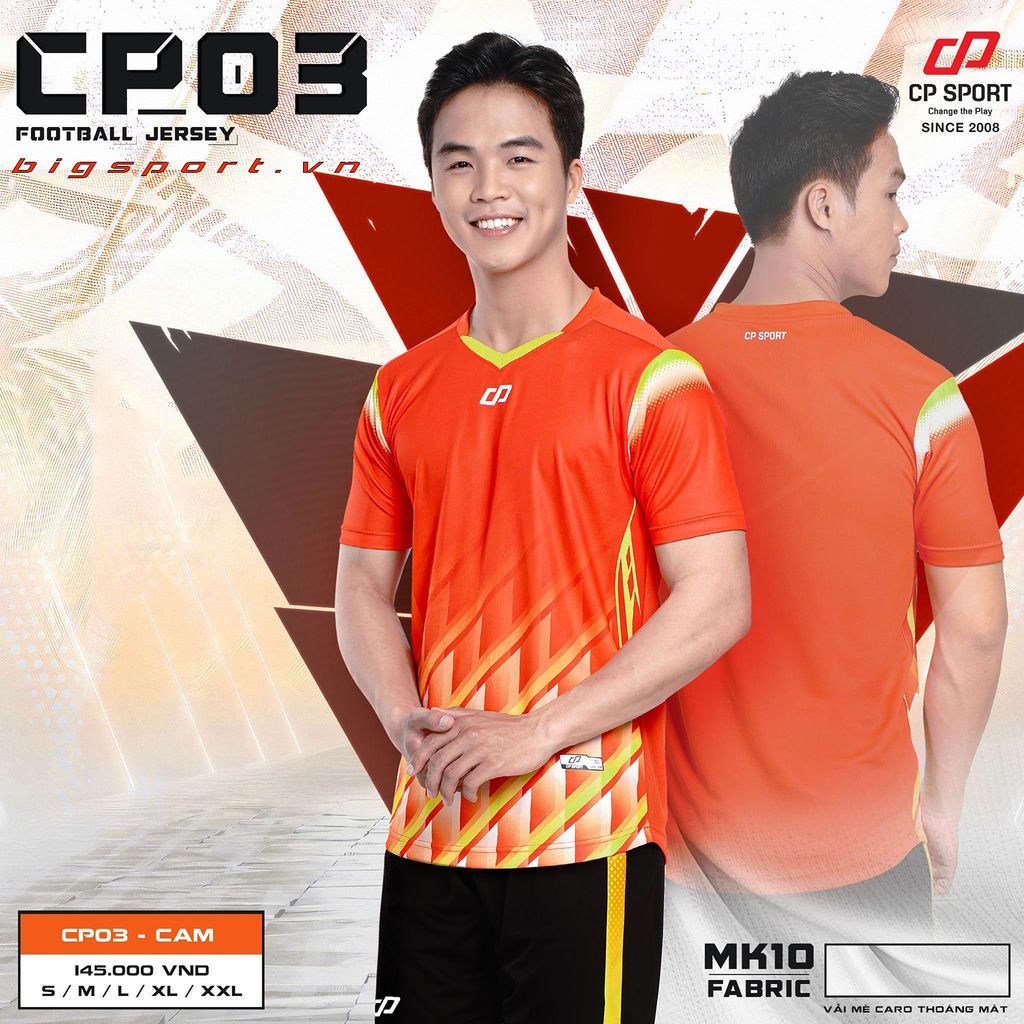 Áo đá bóng không logo CP 03