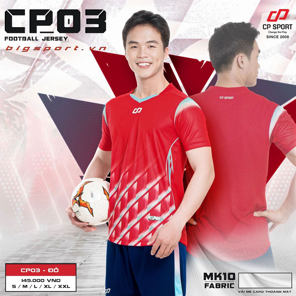 Áo đá bóng không logo CP 03