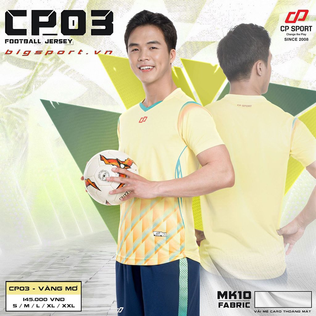 Áo đá bóng không logo CP 03