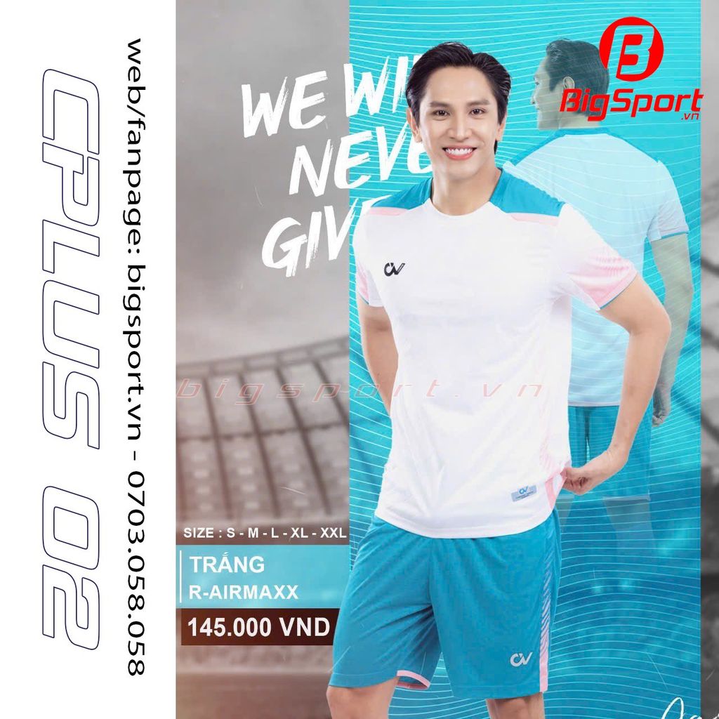 Áo đá bóng không logo CV Cplus 02