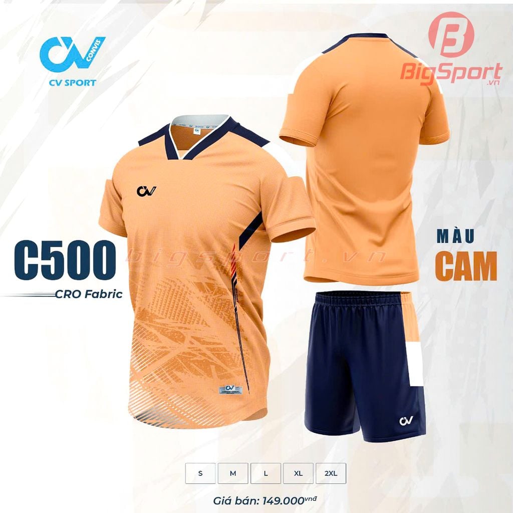 Áo đá bóng không logo CV C500