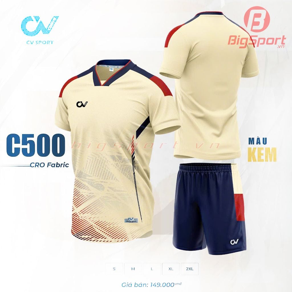 Áo đá bóng không logo CV C500