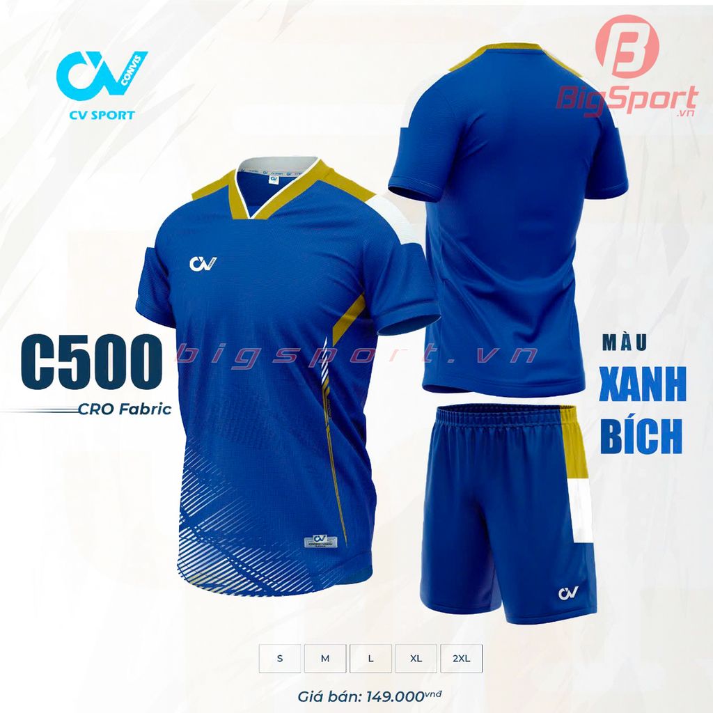 Áo đá bóng không logo CV C500