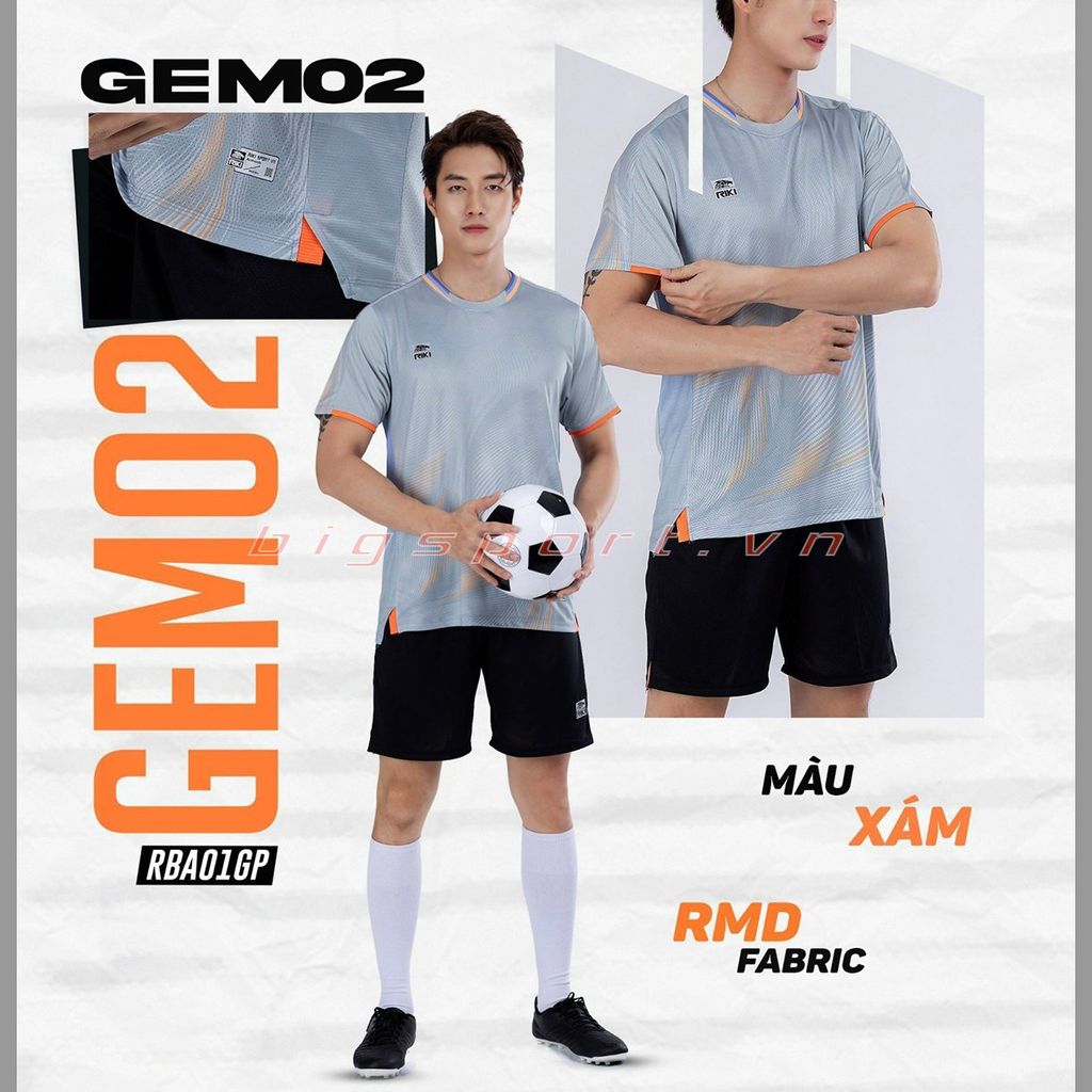 Áo đá bóng không logo Riki Gem 02