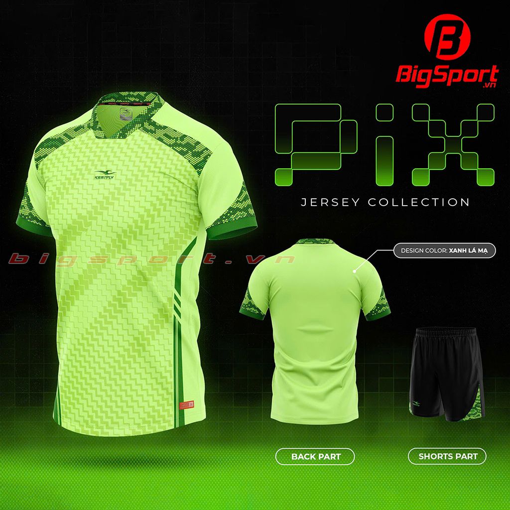 Áo đá bóng không logo Keepfly Pix
