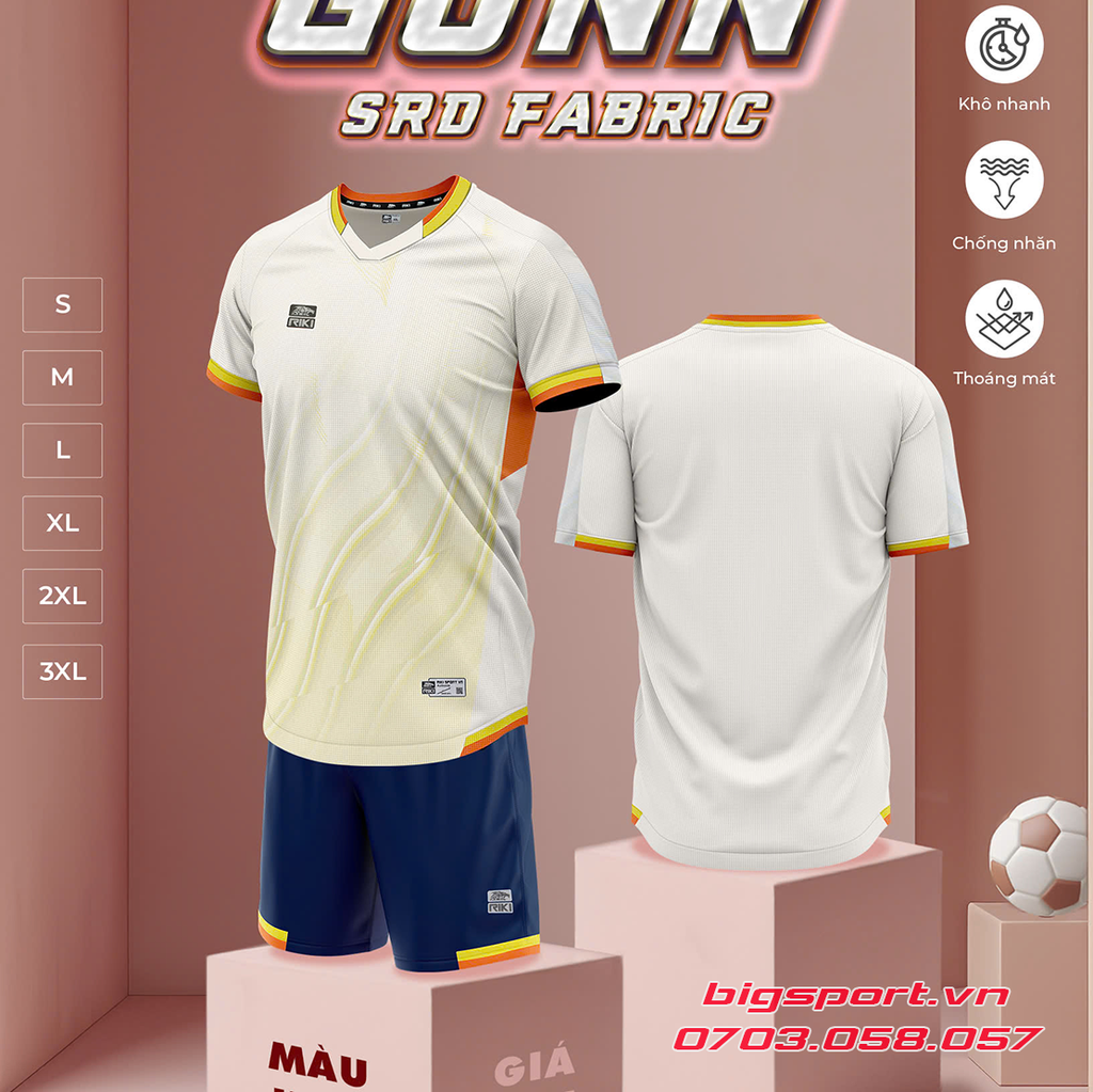 Áo đá bóng không logo Riki SF08 Gunn