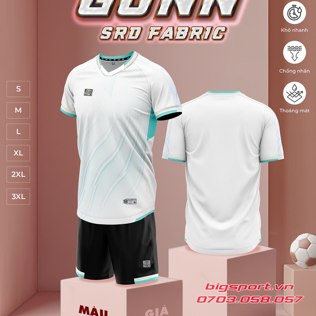Áo đá bóng không logo Riki SF08 Gunn