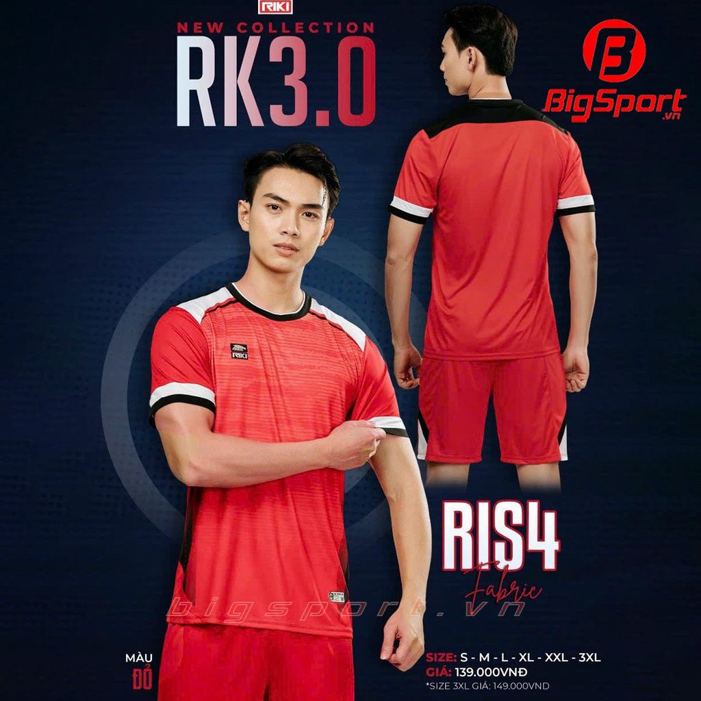Áo đá bóng không logo Riki RK3.0
