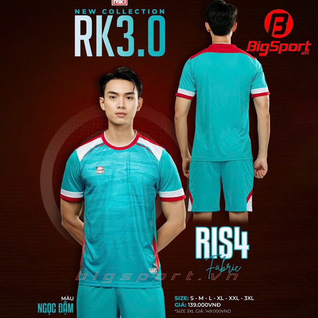 Áo đá bóng không logo Riki RK3.0