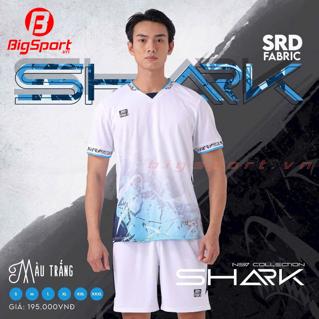 Áo đá bóng không logo Riki Shark